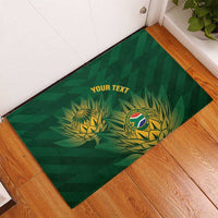 Custom South Africa Cricket Rubber Doormat Go Champions Proteas - Wonder Print Shop