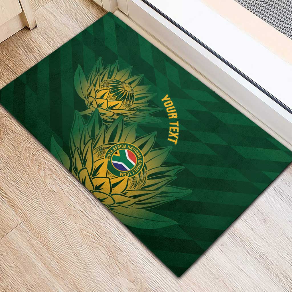 Custom South Africa Cricket Rubber Doormat Go Champions Proteas - Wonder Print Shop