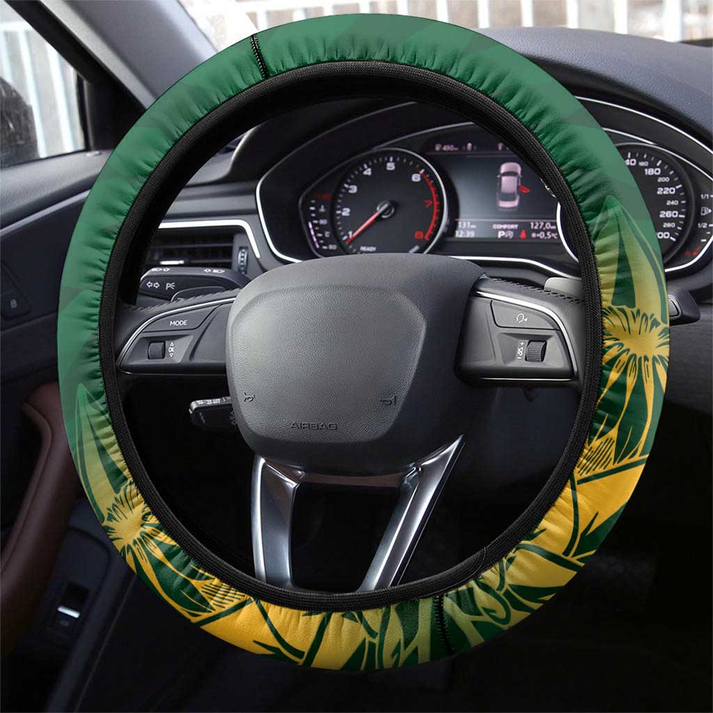 South Africa Cricket Steering Wheel Cover Go Champions Proteas - Wonder Print Shop