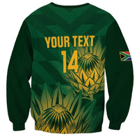 Custom South Africa Cricket Sweatshirt Go Champions Proteas - Wonder Print Shop