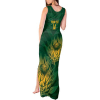 Custom South Africa Cricket Tank Maxi Dress Go Champions Proteas - Wonder Print Shop
