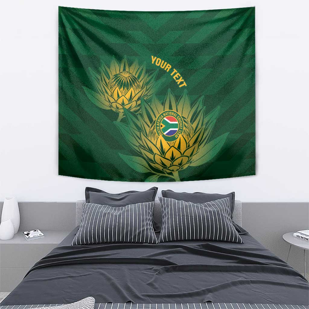 Custom South Africa Cricket Tapestry Go Champions Proteas - Wonder Print Shop