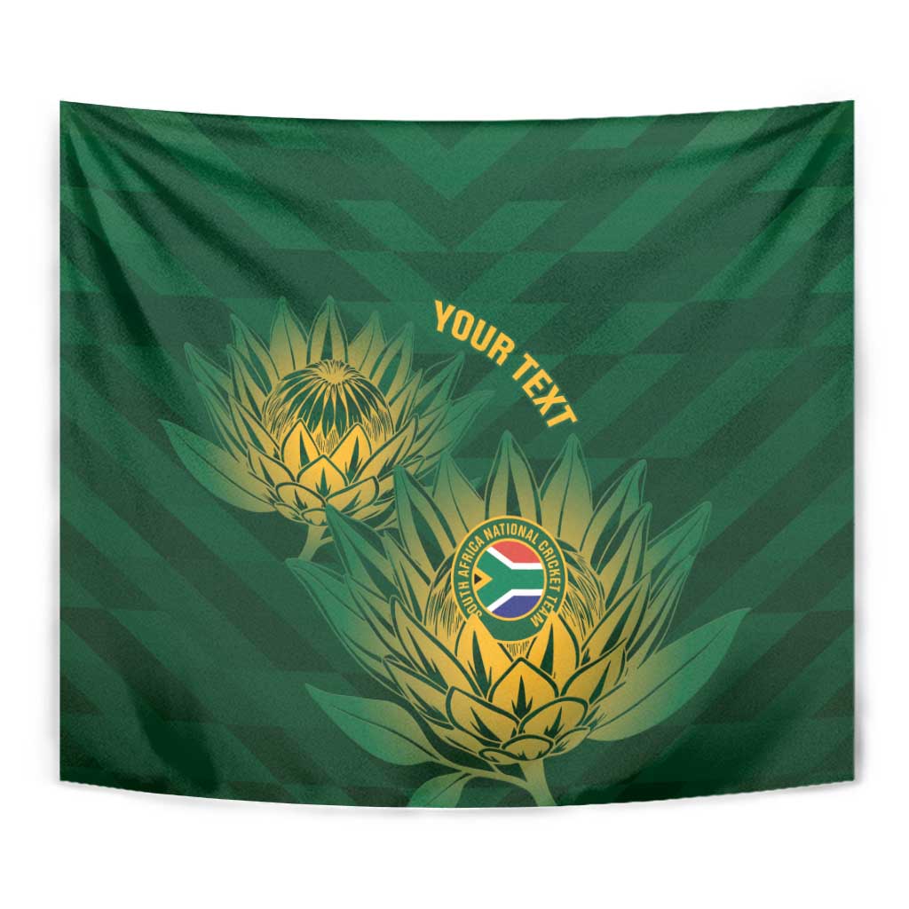 Custom South Africa Cricket Tapestry Go Champions Proteas - Wonder Print Shop