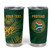 Custom South Africa Cricket Tumbler Cup Go Champions Proteas - Wonder Print Shop