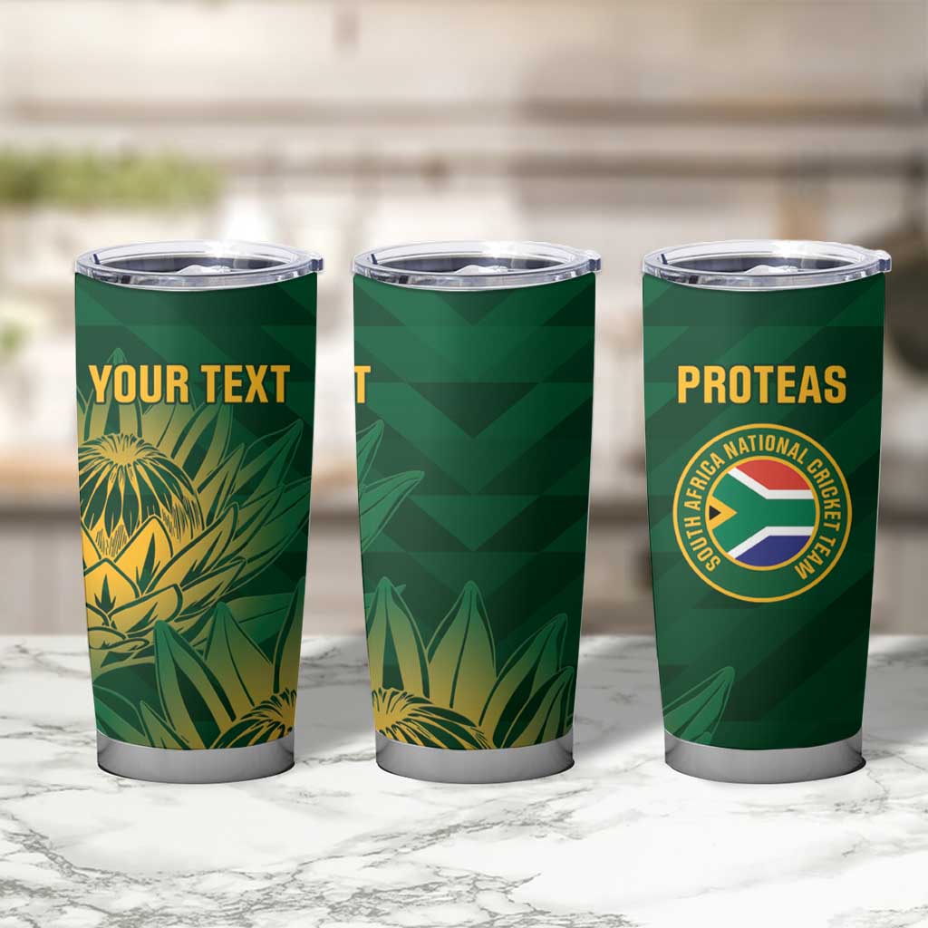 Custom South Africa Cricket Tumbler Cup Go Champions Proteas - Wonder Print Shop