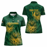 Custom South Africa Cricket Women Polo Shirt Go Champions Proteas - Wonder Print Shop