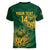 Custom South Africa Cricket Women V-Neck T-Shirt Go Champions Proteas - Wonder Print Shop