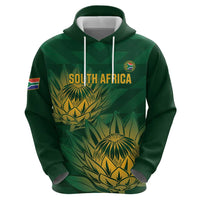 Custom South Africa Cricket Zip Hoodie Go Champions Proteas - Wonder Print Shop