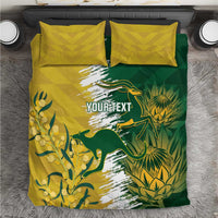 Custom Australia And South Africa Cricket Bedding Set Aussies Proteas Together - Wonder Print Shop
