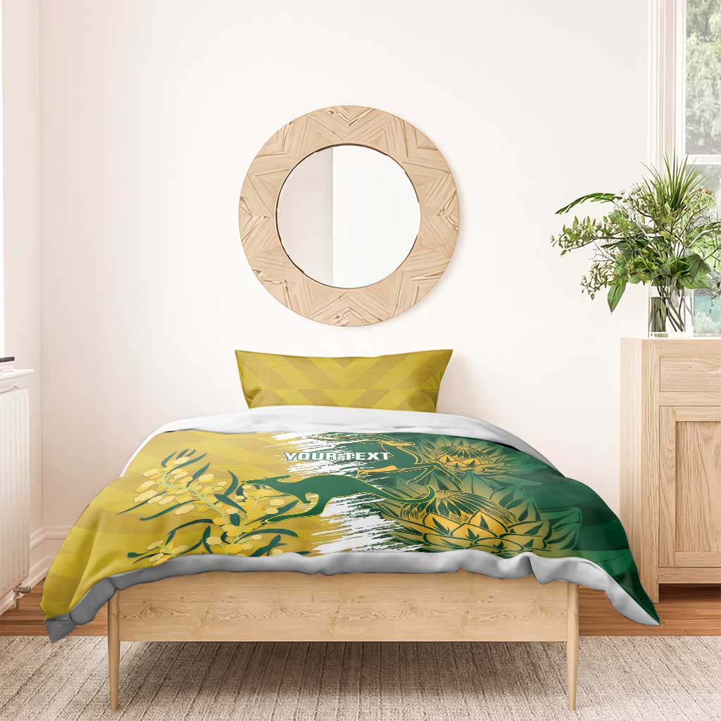 Custom Australia And South Africa Cricket Bedding Set Aussies Proteas Together - Wonder Print Shop
