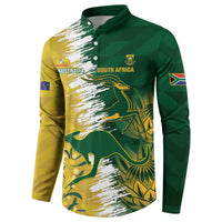 Custom Australia And South Africa Cricket Button Sweatshirt Aussies Proteas Together - Wonder Print Shop