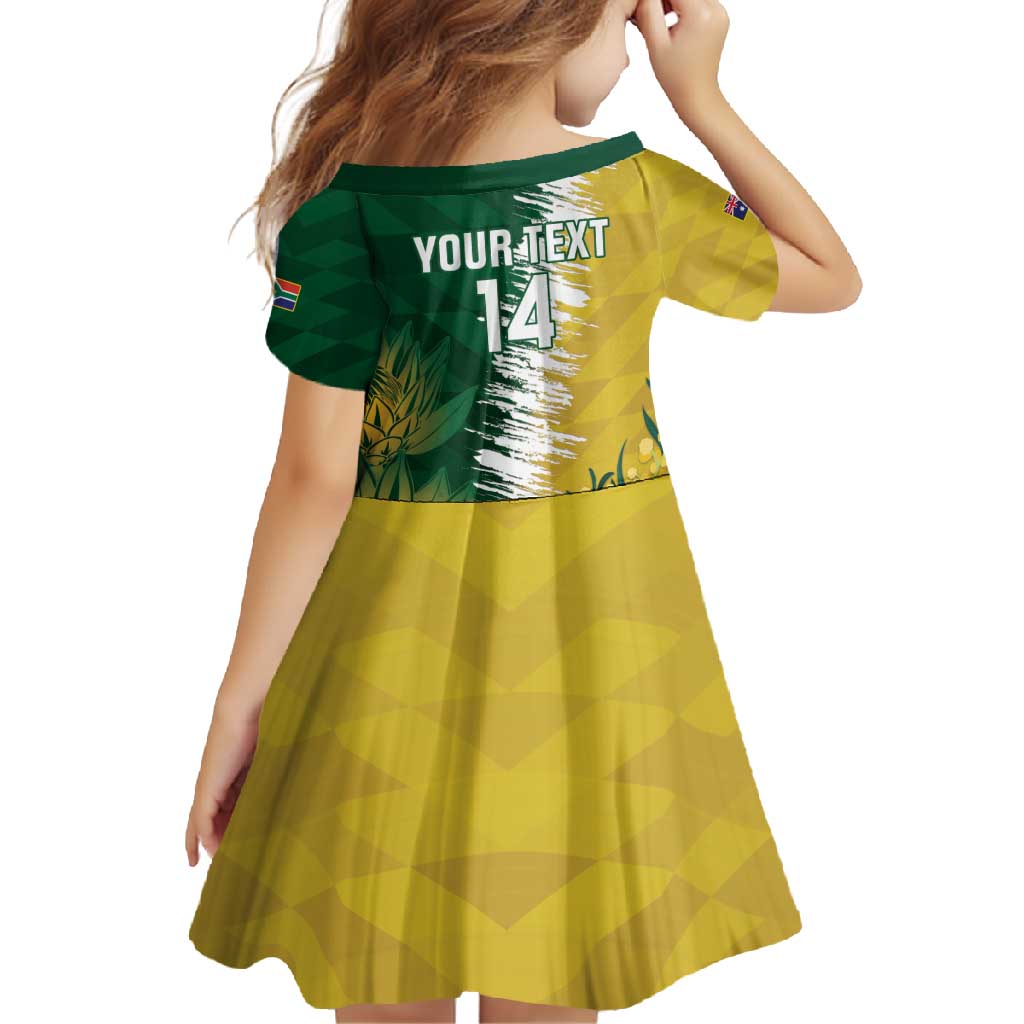 Custom Australia And South Africa Cricket Family Matching Long Sleeve Bodycon Dress and Hawaiian Shirt Aussies Proteas Together - Wonder Print Shop