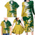 Custom Australia And South Africa Cricket Family Matching Long Sleeve Bodycon Dress and Hawaiian Shirt Aussies Proteas Together - Wonder Print Shop