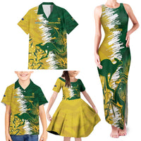 Custom Australia And South Africa Cricket Family Matching Tank Maxi Dress and Hawaiian Shirt Aussies Proteas Together - Wonder Print Shop