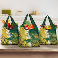 Custom Australia And South Africa Cricket Grocery Bag Aussies Proteas Together