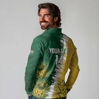 Custom Australia And South Africa Cricket Long Sleeve Polo Shirt Aussies Proteas Together - Wonder Print Shop