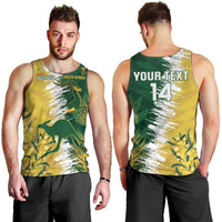 Custom Australia And South Africa Cricket Men Tank Top Aussies Proteas Together - Wonder Print Shop