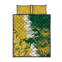 Custom Australia And South Africa Cricket Quilt Bed Set Aussies Proteas Together - Wonder Print Shop