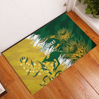 Custom Australia And South Africa Cricket Rubber Doormat Aussies Proteas Together - Wonder Print Shop