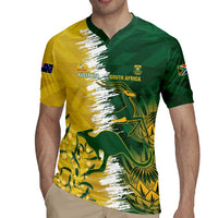 Custom Australia And South Africa Cricket Rugby Jersey Aussies Proteas Together - Wonder Print Shop