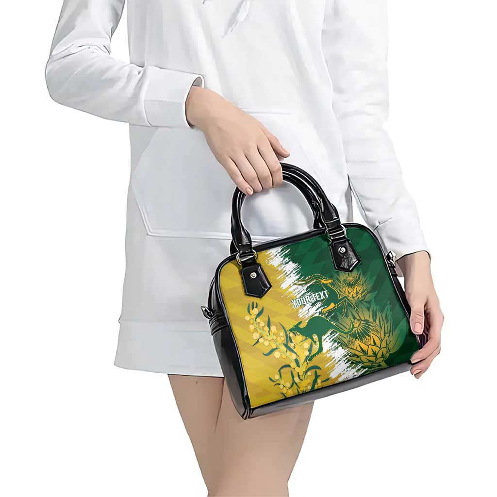 Custom Australia And South Africa Cricket Shoulder Handbag Aussies Proteas Together