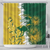 Custom Australia And South Africa Cricket Shower Curtain Aussies Proteas Together