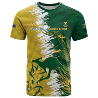 Custom Australia And South Africa Cricket T Shirt Aussies Proteas Together - Wonder Print Shop