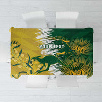 Custom Australia And South Africa Cricket Tablecloth Aussies Proteas Together - Wonder Print Shop