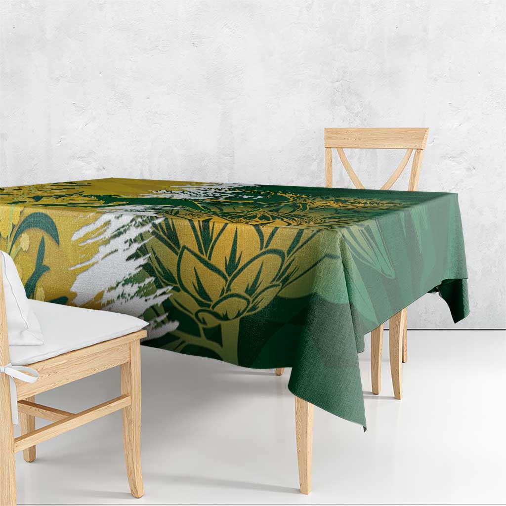 Custom Australia And South Africa Cricket Tablecloth Aussies Proteas Together - Wonder Print Shop