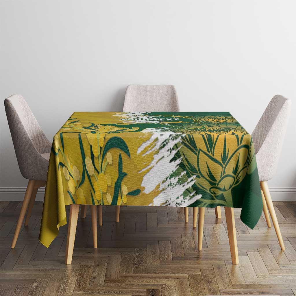 Custom Australia And South Africa Cricket Tablecloth Aussies Proteas Together - Wonder Print Shop