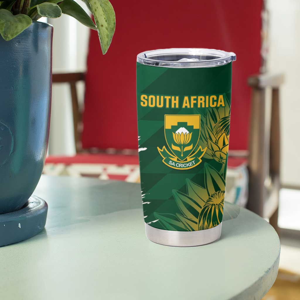 Custom Australia And South Africa Cricket Tumbler Cup Aussies Proteas Together - Wonder Print Shop