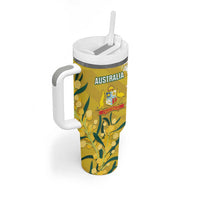 Custom Australia And South Africa Cricket Tumbler With Handle Aussies Proteas Together - Wonder Print Shop