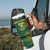 Custom Australia And South Africa Cricket Tumbler With Handle Aussies Proteas Together - Wonder Print Shop