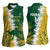 Custom Australia And South Africa Cricket Women Sleeveless Polo Shirt Aussies Proteas Together - Wonder Print Shop