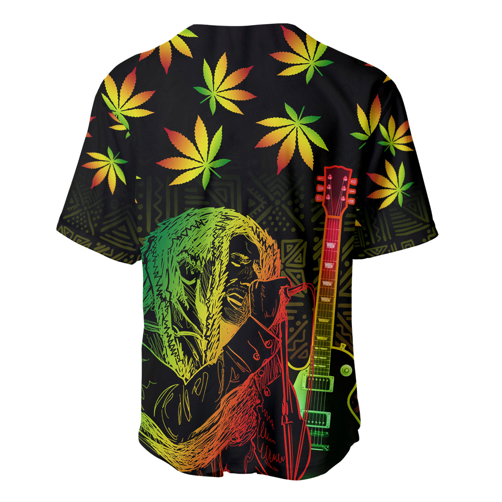 Jamaica Legend Bob Day Baseball Jersey One Love Jamaican Reggae African Pattern - Wonder Print Shop