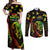 Jamaica Legend Bob Day Couples Matching Off Shoulder Maxi Dress and Long Sleeve Button Shirt One Love Jamaican Reggae African Pattern - Wonder Print Shop