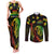 Jamaica Legend Bob Day Couples Matching Tank Maxi Dress and Long Sleeve Button Shirt One Love Jamaican Reggae African Pattern - Wonder Print Shop