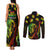 Jamaica Legend Bob Day Couples Matching Tank Maxi Dress and Long Sleeve Button Shirt One Love Jamaican Reggae African Pattern - Wonder Print Shop