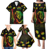 Jamaica Legend Bob Day Family Matching Puletasi and Hawaiian Shirt One Love Jamaican Reggae African Pattern - Wonder Print Shop