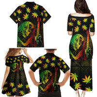 Jamaica Legend Bob Day Family Matching Puletasi and Hawaiian Shirt One Love Jamaican Reggae African Pattern - Wonder Print Shop
