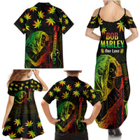 Jamaica Legend Bob Day Family Matching Summer Maxi Dress and Hawaiian Shirt One Love Jamaican Reggae African Pattern - Wonder Print Shop
