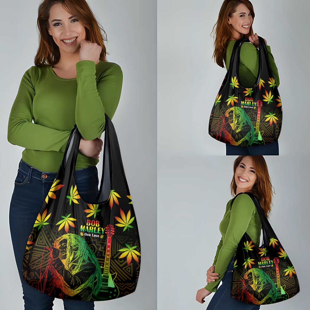 Jamaica Bob Marley Day Grocery Bag One Love Jamaican Reggae African Pattern