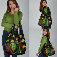 Jamaica Bob Marley Day Grocery Bag One Love Jamaican Reggae African Pattern