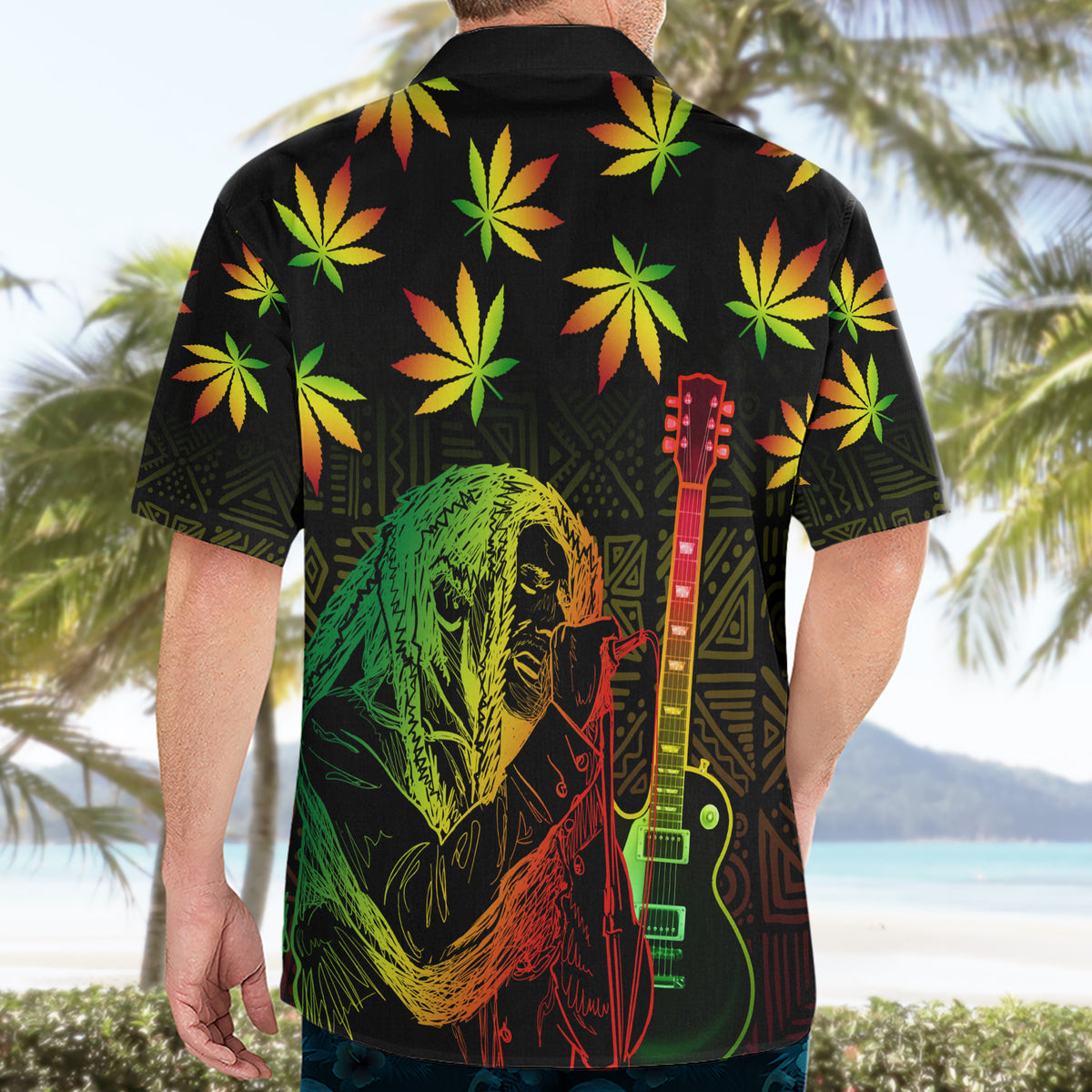 Jamaica Legend Bob Day Hawaiian Shirt One Love Jamaican Reggae African Pattern - Wonder Print Shop
