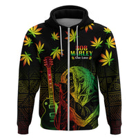 Jamaica Legend Bob Day Hoodie One Love Jamaican Reggae African Pattern - Wonder Print Shop