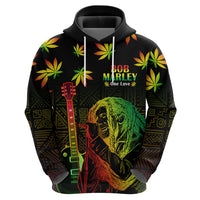 Jamaica Legend Bob Day Hoodie One Love Jamaican Reggae African Pattern - Wonder Print Shop