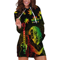 Jamaica Legend Bob Day Hoodie Dress One Love Jamaican Reggae African Pattern - Wonder Print Shop