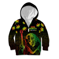 Jamaica Legend Bob Day Kid Hoodie One Love Jamaican Reggae African Pattern - Wonder Print Shop