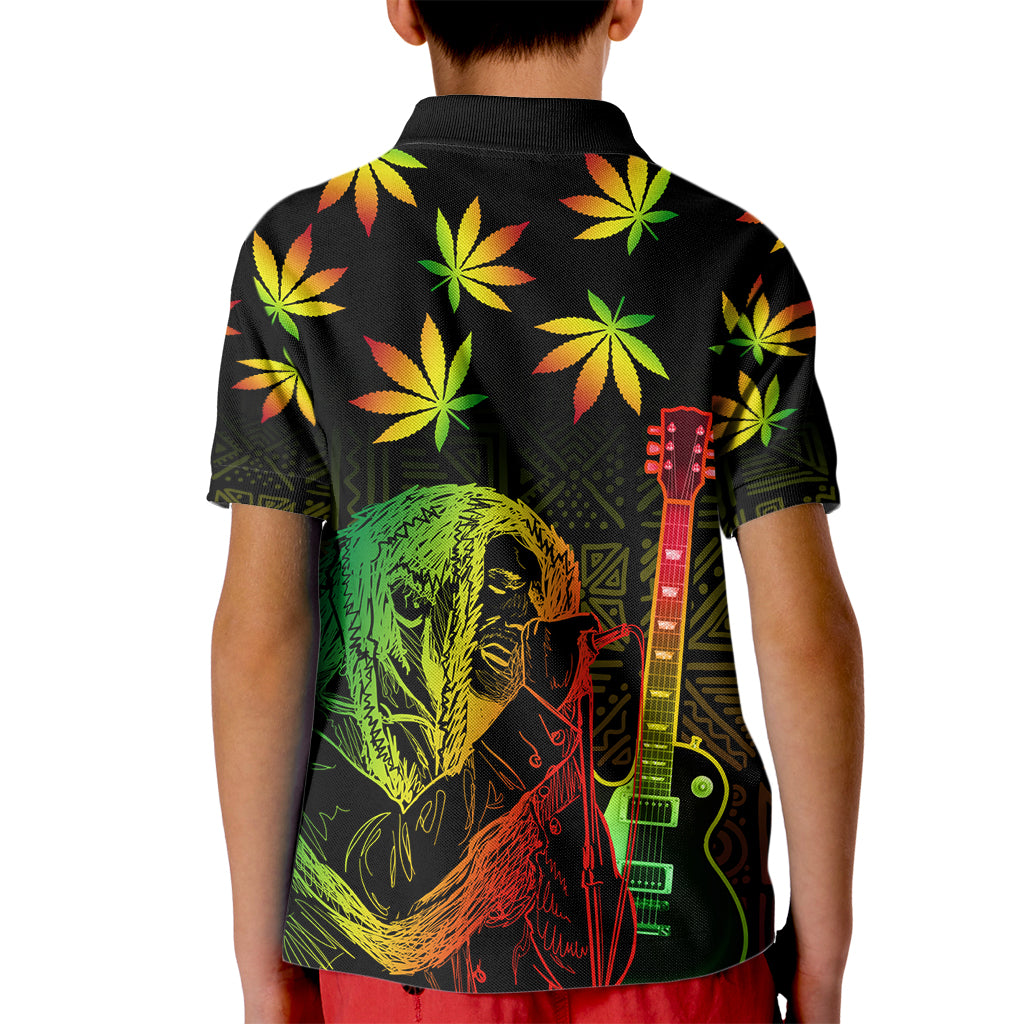Jamaica Legend Bob Day Kid Polo Shirt One Love Jamaican Reggae African Pattern - Wonder Print Shop