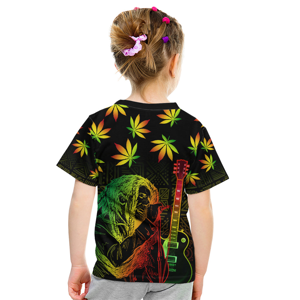 Jamaica Legend Bob Day Kid T Shirt One Love Jamaican Reggae African Pattern - Wonder Print Shop